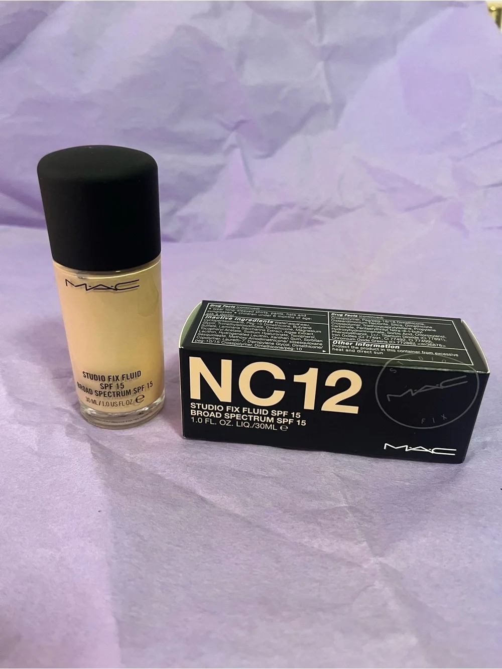 MAC Cosmetics Studio Fix Fluid SPF 15 Foundation - NC12 (Light Neutral)
